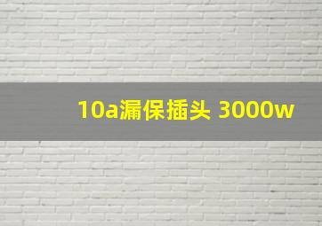 10a漏保插头 3000w